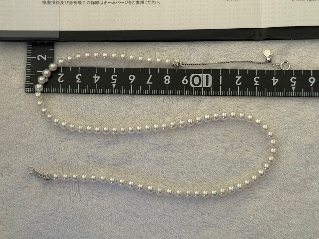 ミ*ル様 高品質美品最強照りオーロラロゼアコヤ真珠ベビーパールネックレス4.5-