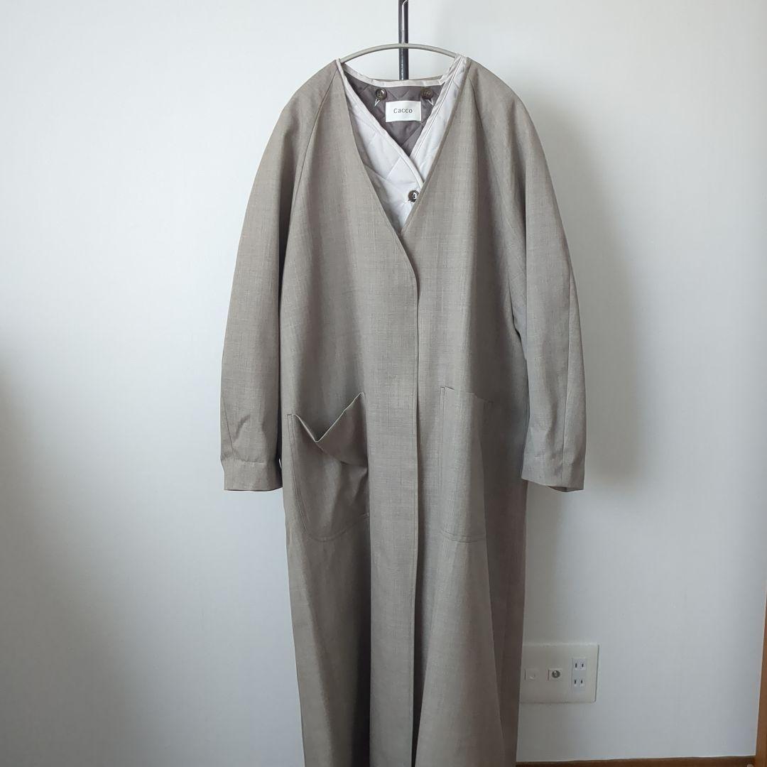 Cacco ウールの3WAY マキシコート