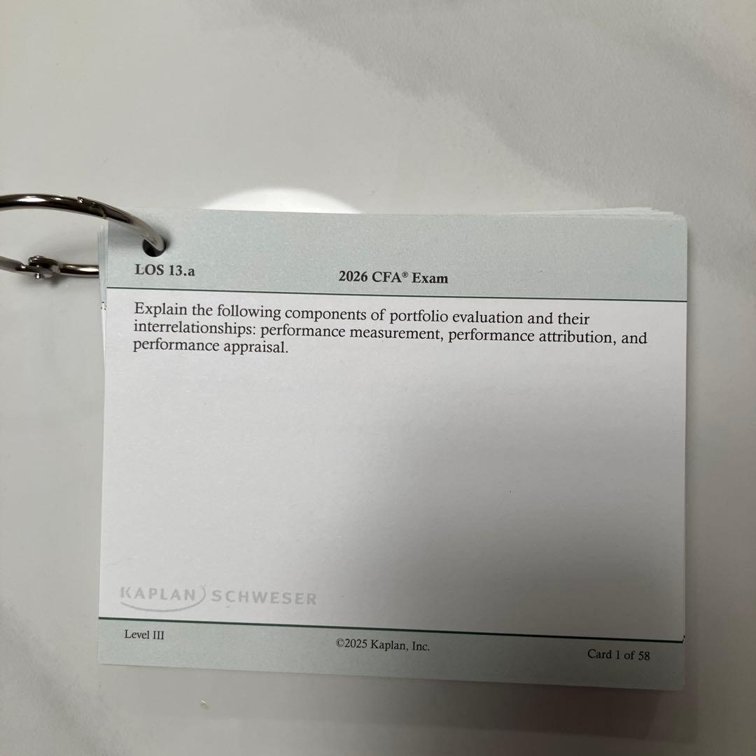 語学・辞書・学習参考書 Kaplan Schweser CFA level3 Flashcards