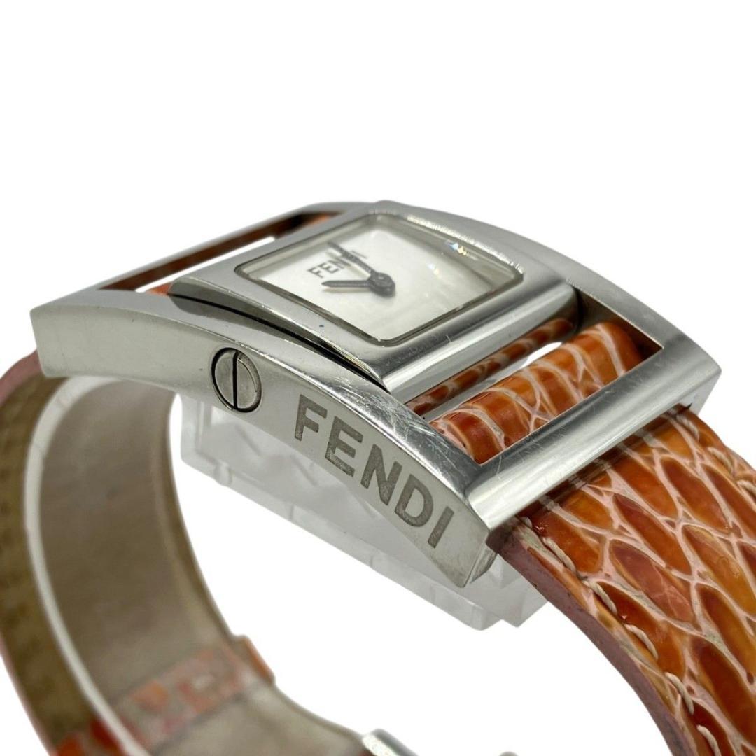 FENDI フェンディ 腕時計 スクエア　シルバー文字盤　ターンフェイス 稼働品
