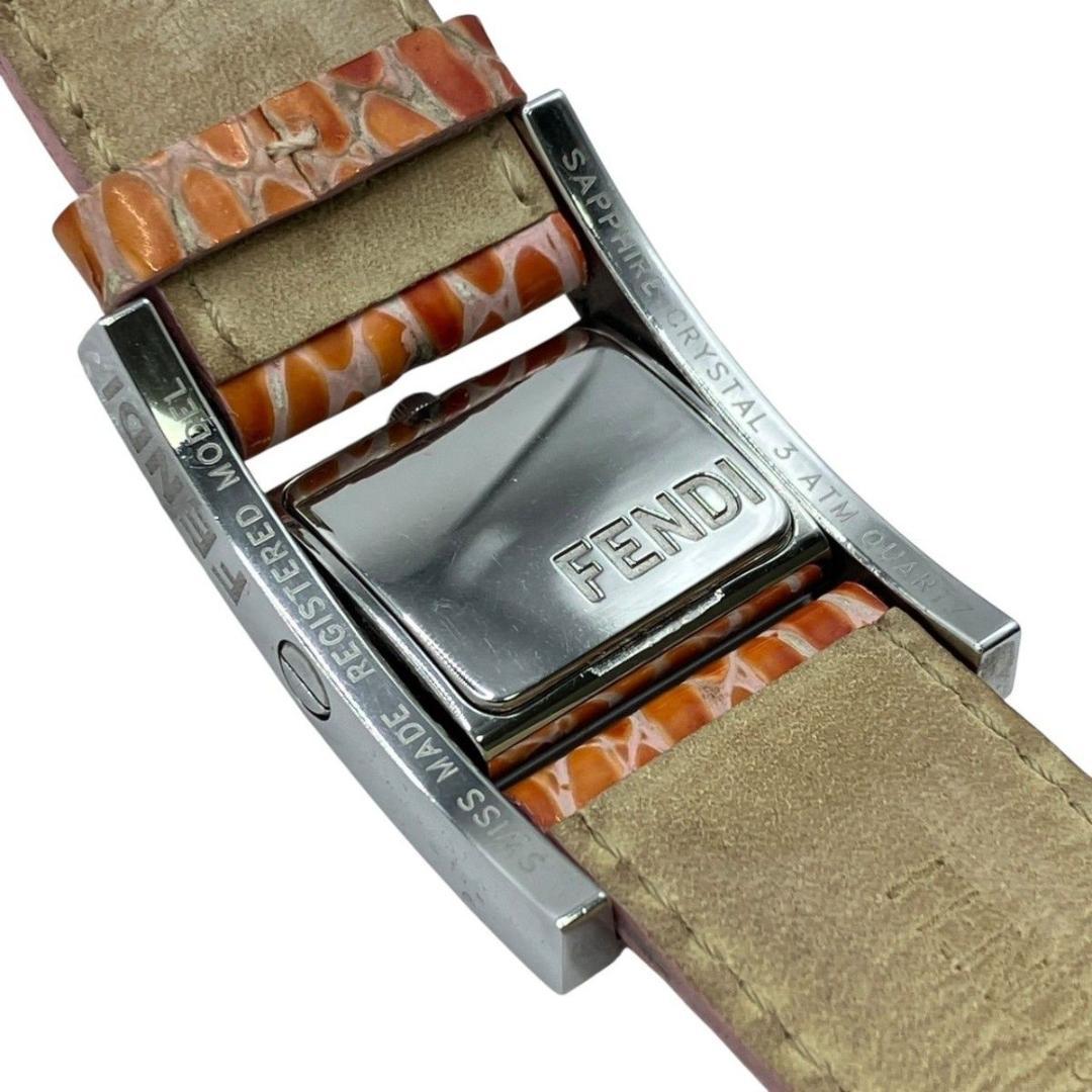 FENDI フェンディ 腕時計 スクエア　シルバー文字盤　ターンフェイス 稼働品