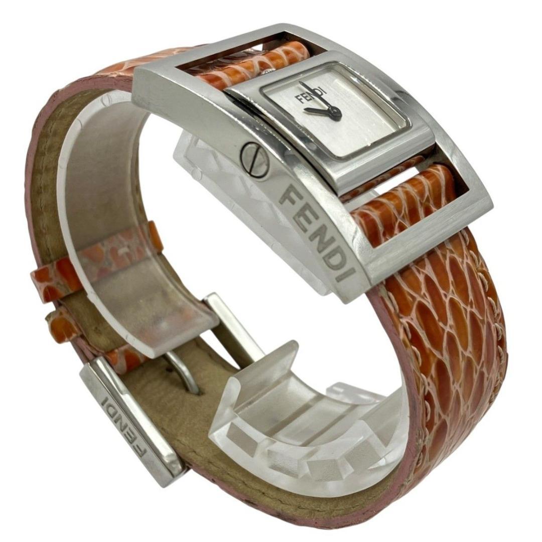 FENDI フェンディ 腕時計 スクエア　シルバー文字盤　ターンフェイス 稼働品