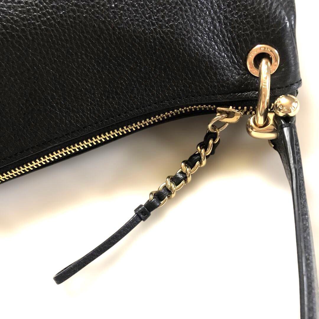 ［美品］コーチ　ミア　ワンショルダーバッグ　2way シボ革　ゴールド金具　黒