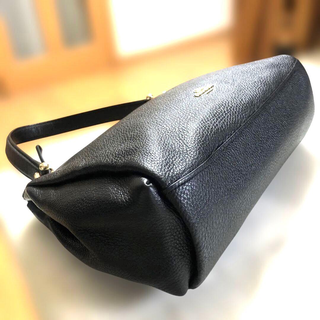 ［美品］コーチ　ミア　ワンショルダーバッグ　2way シボ革　ゴールド金具　黒