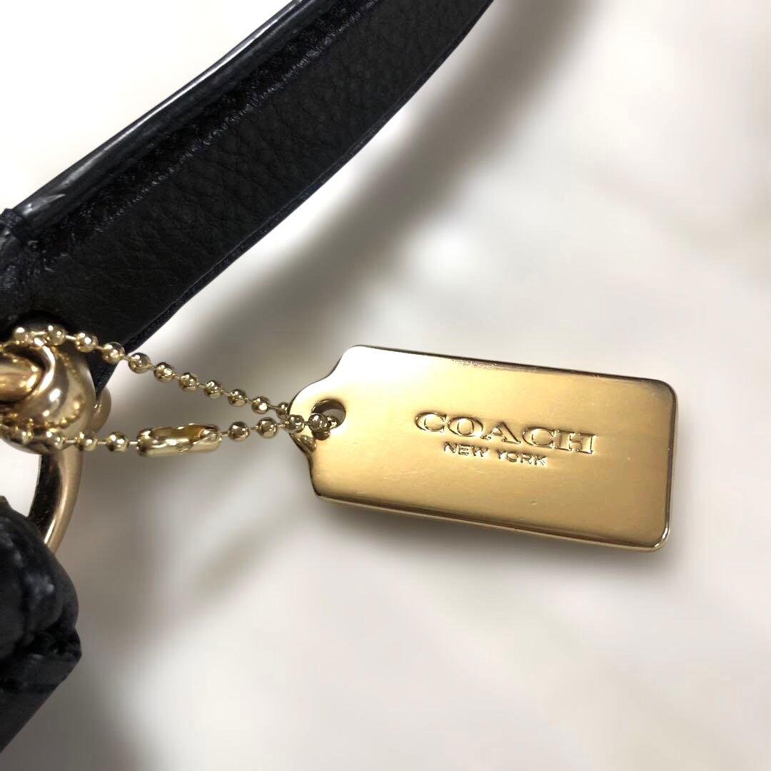 ［美品］コーチ　ミア　ワンショルダーバッグ　2way シボ革　ゴールド金具　黒