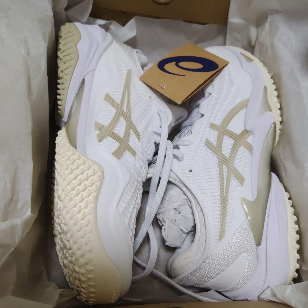 新品ASICS COURT FF 3 OC ホワイト/プッティ26.0