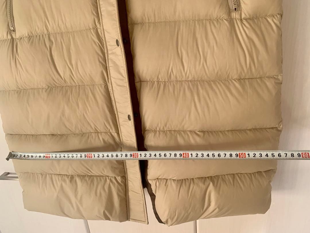 【Chiko 】ベージュ ダウンベスト フード付き ロング