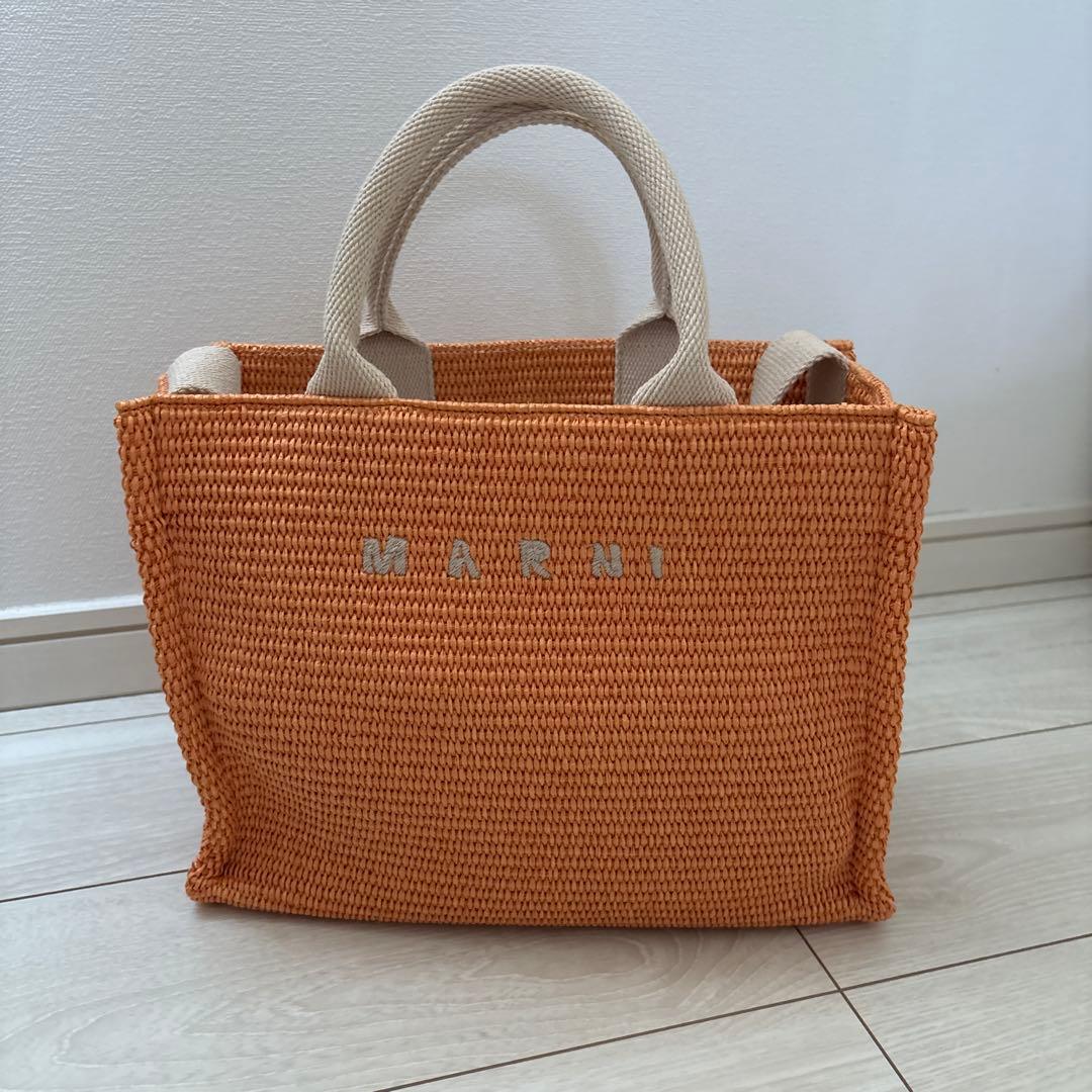 MARNI オレンジ スモールトート