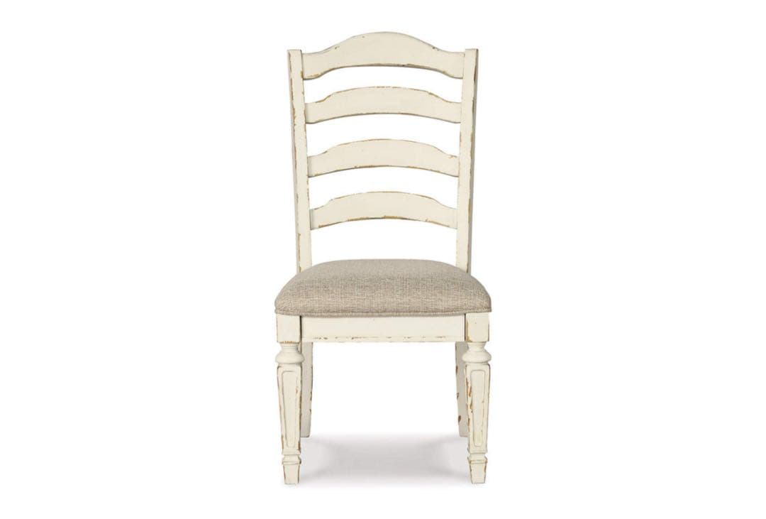 ③ ダイニングチェア　アンティーク仕上げ　白　送料込　輸入家具