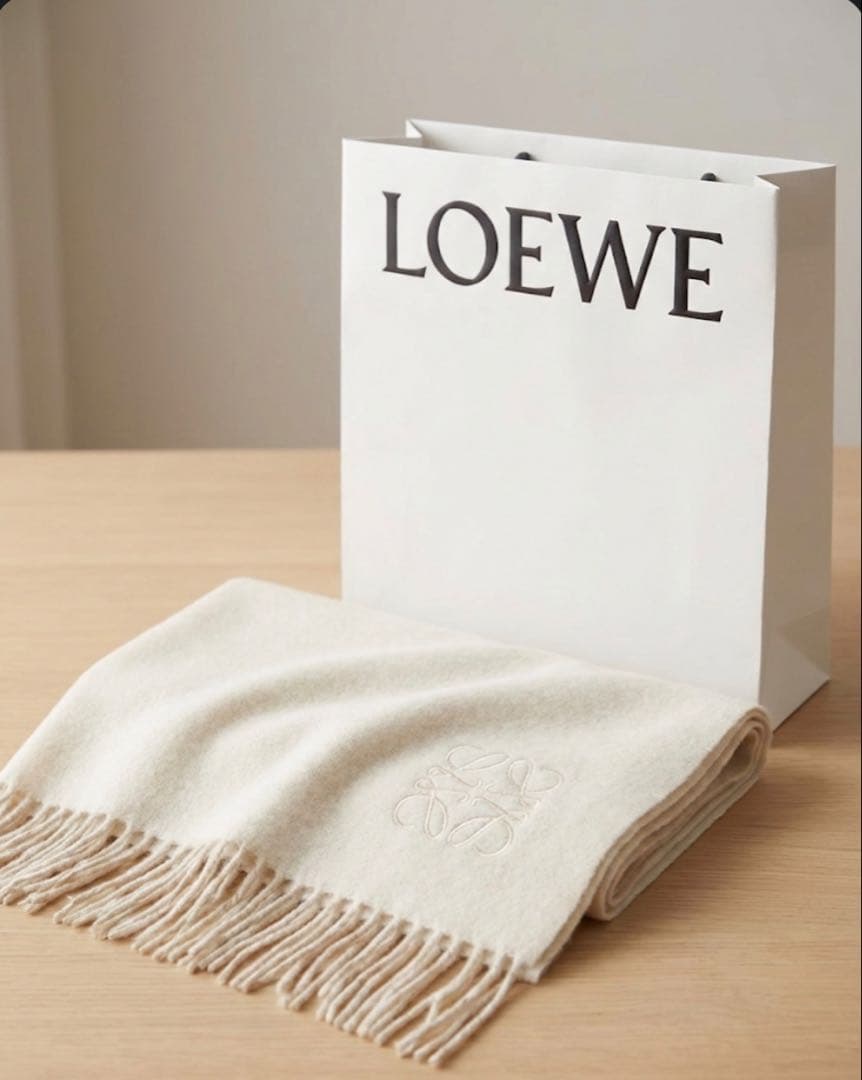 ロエベ マフラー バイカラースカーフ（ウール&カシミヤ）