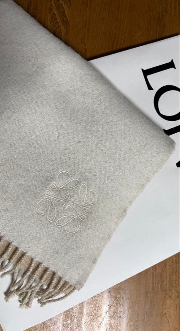 ロエベ マフラー バイカラースカーフ（ウール&カシミヤ）