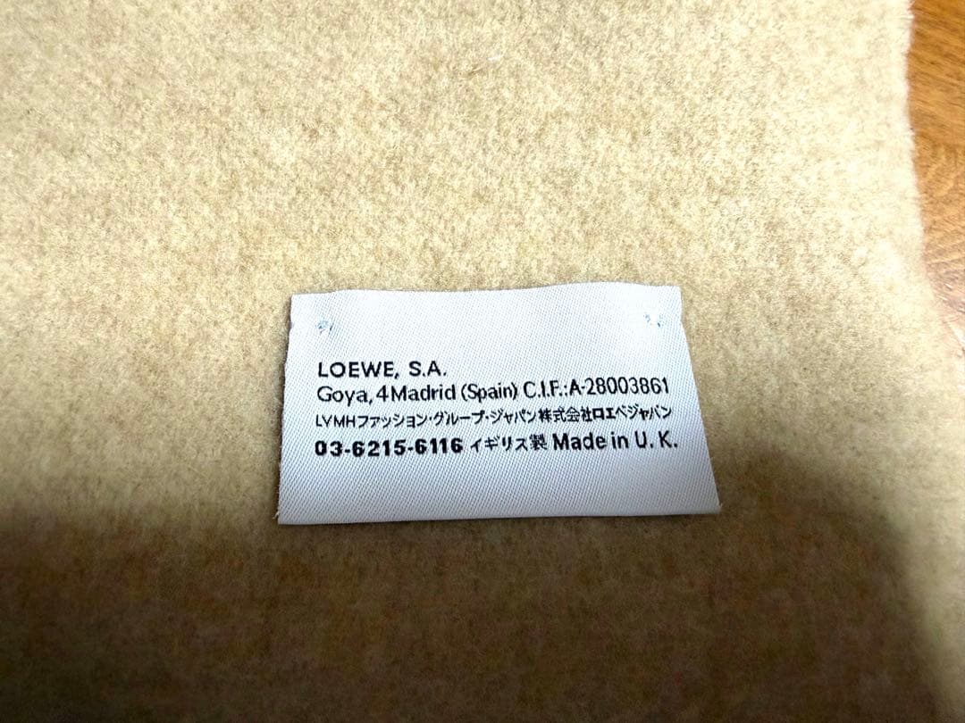 ロエベ マフラー バイカラースカーフ（ウール&カシミヤ）