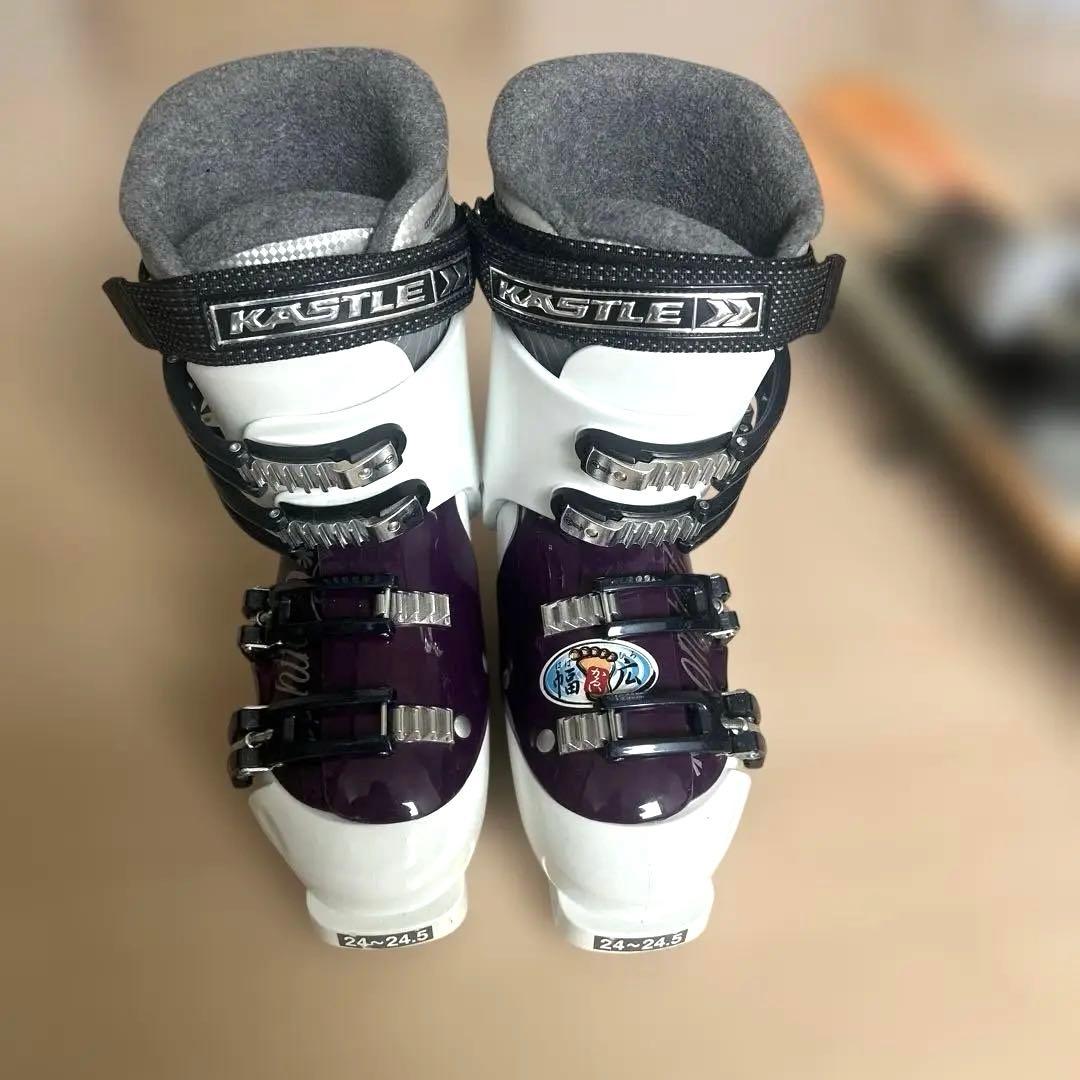 スキー板　ブーツ　ビンディング　ストック　レディース4点セット