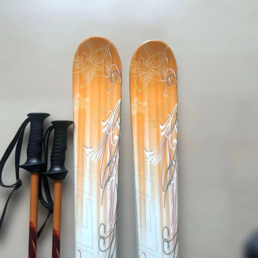 スキー板　ブーツ　ビンディング　ストック　レディース4点セット