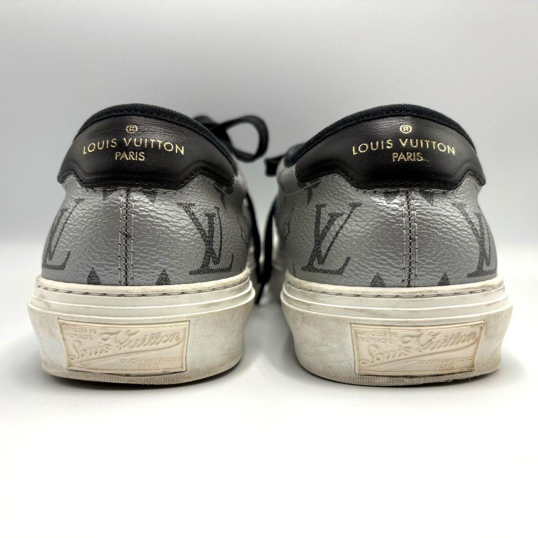 ルイヴィトン トロカデロライン モノグラム スニーカー PVC レザー 青 銀