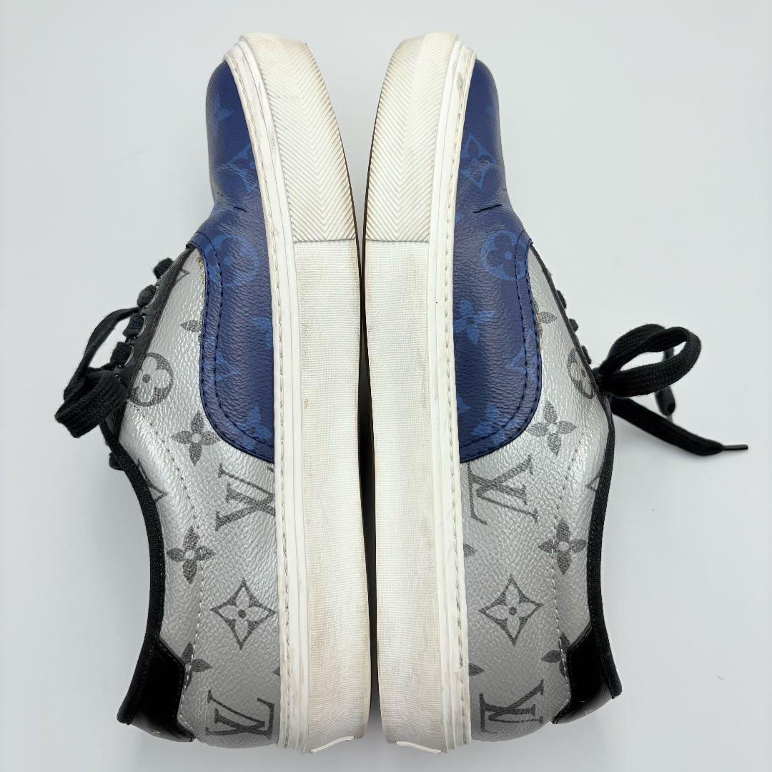 ルイヴィトン トロカデロライン モノグラム スニーカー PVC レザー 青 銀