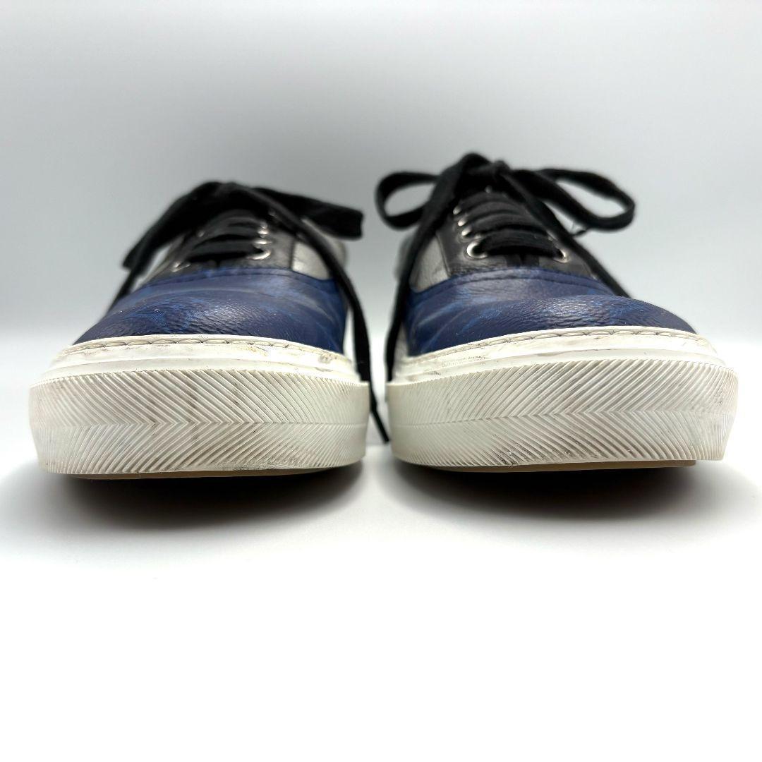 ルイヴィトン トロカデロライン モノグラム スニーカー PVC レザー 青 銀