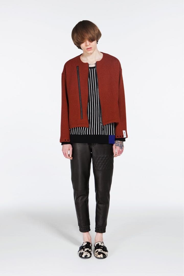 ジャケット・アウター shareef DOBBY MELTON NO-COLLAR BLOUSON