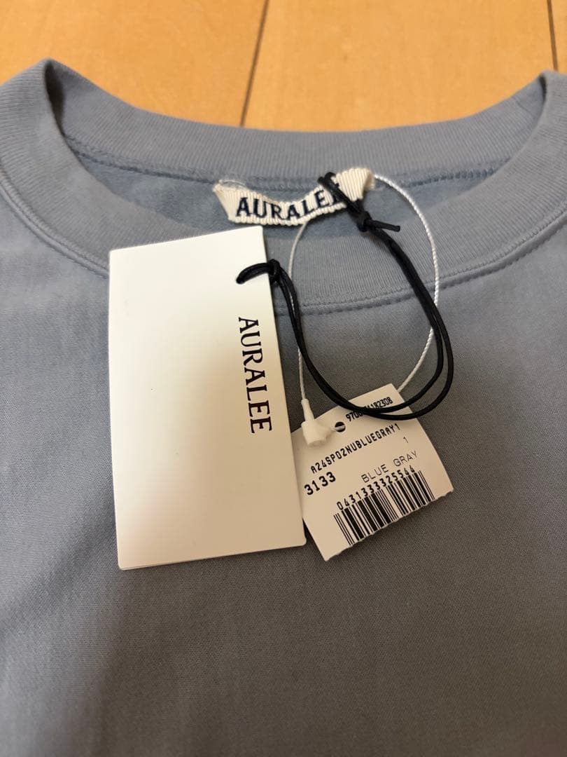 【新品】AURALEE/オーラリー　スウェット　ブルーグレー/サイズ1