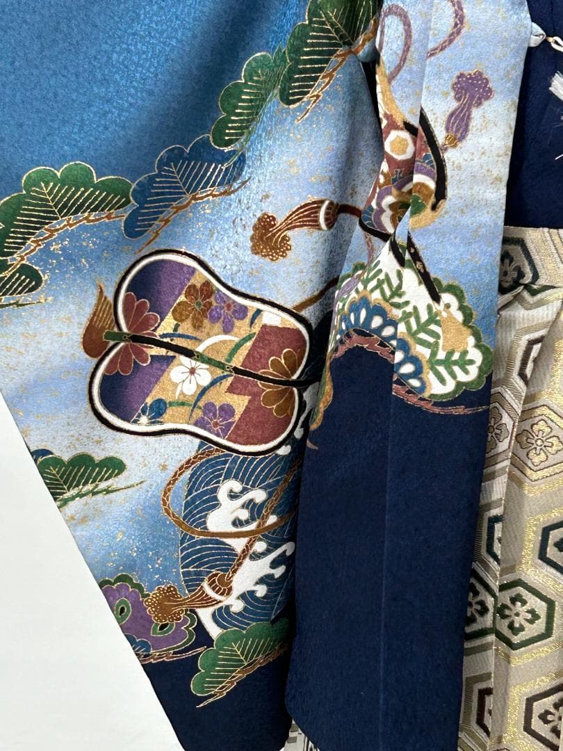 七五三５歳 羽織・着物・長襦袢・袴・帯・懐剣・ 肩上げ済み