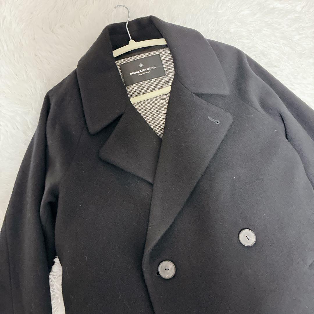 セール 極美品 ナノユニバース 西川ダウン M タイロッケン ダブルコート 別注