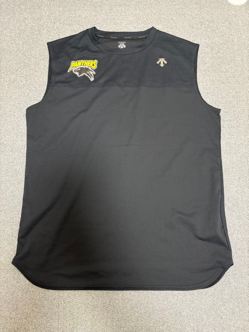 DESCENTE ノースリーブシャツ ブラック PANTHERS