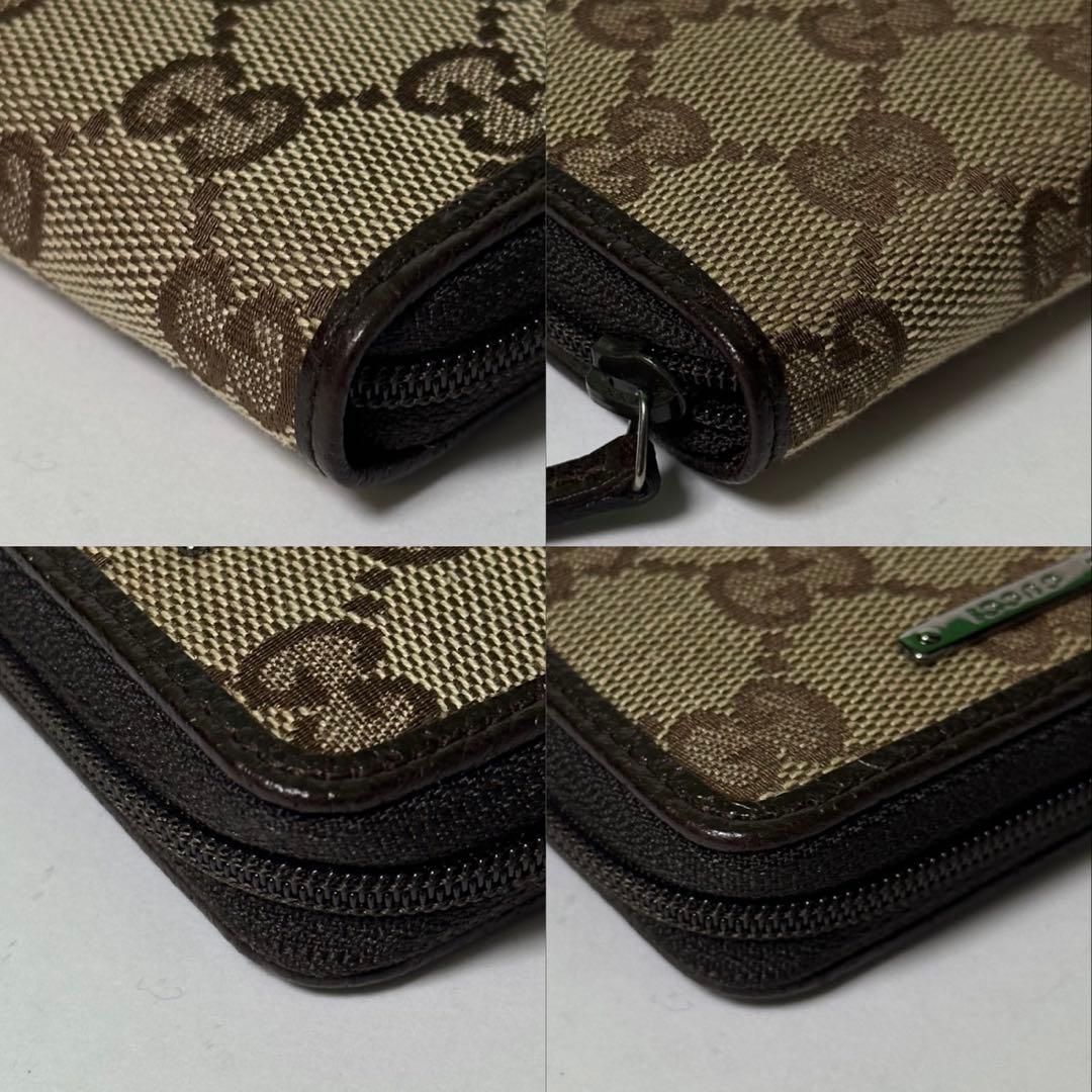 【美品】GUCCI グッチ　ケース　キャンバス　GG メタルロゴ