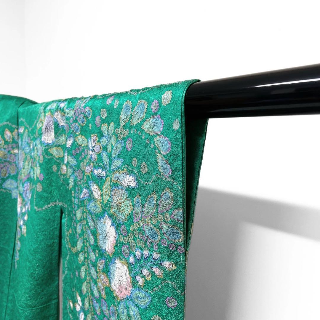 作家もの　振袖　辻ヶ花　絞り　金彩　金通し　藤　成人式　着物　101b d