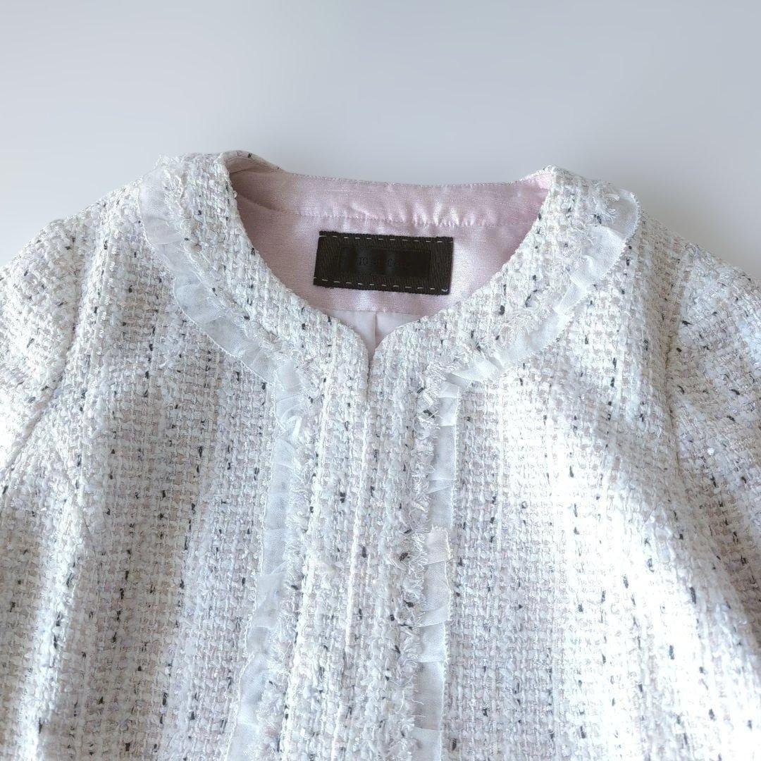 2023トゥービーシックファンシーツイートノーカラージャケット82500円　42