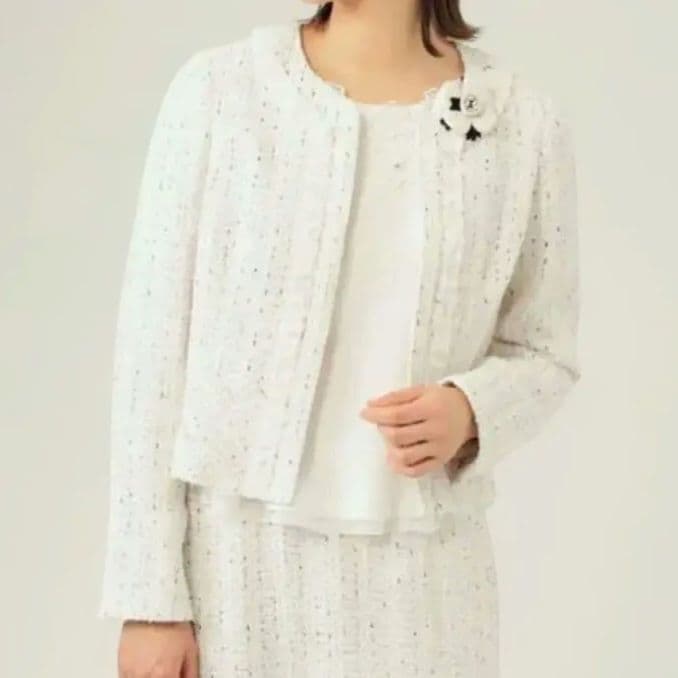 2023トゥービーシックファンシーツイートノーカラージャケット82500円　42