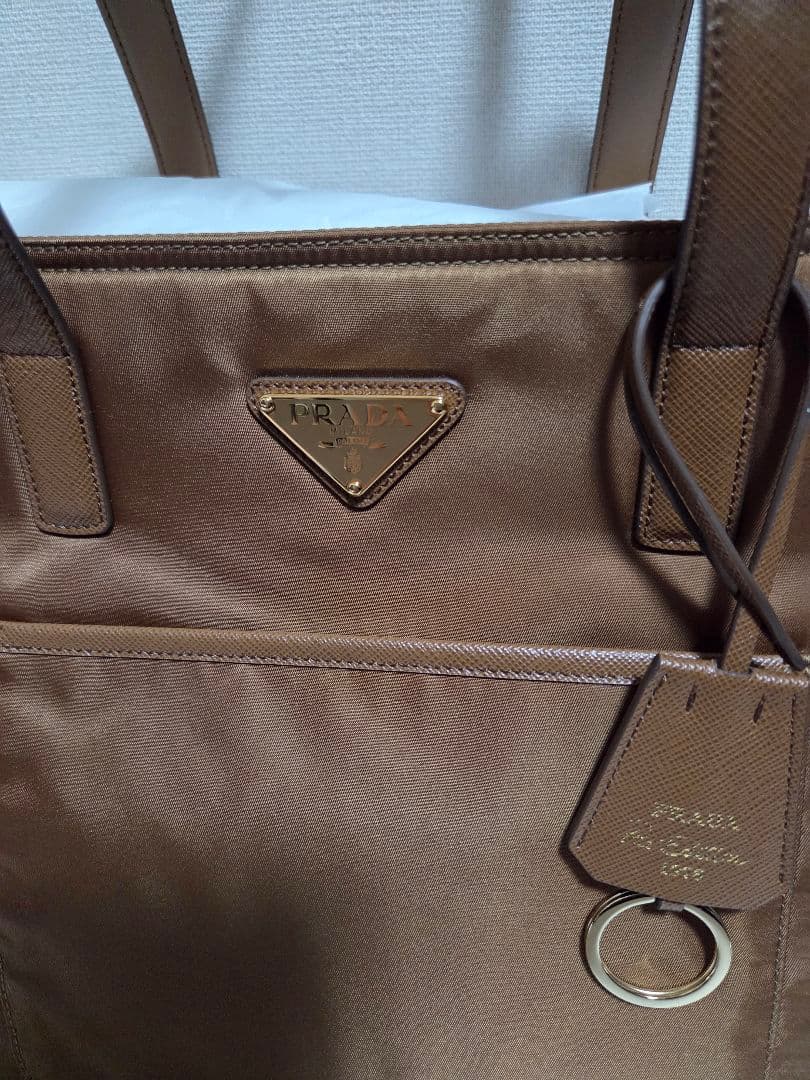 【最終値下】プラダ Re-Nylonxサフィアーノレザー トートバッグ