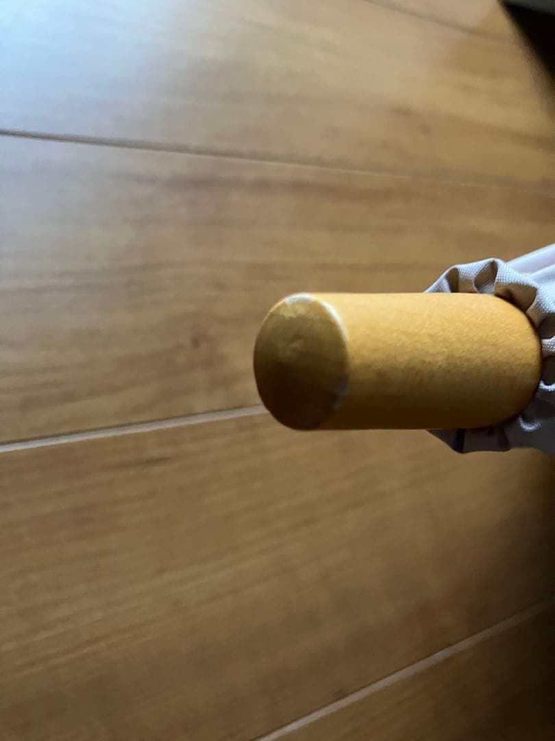 （美品）サンバリア長傘ピンクフリル 付き 日傘S