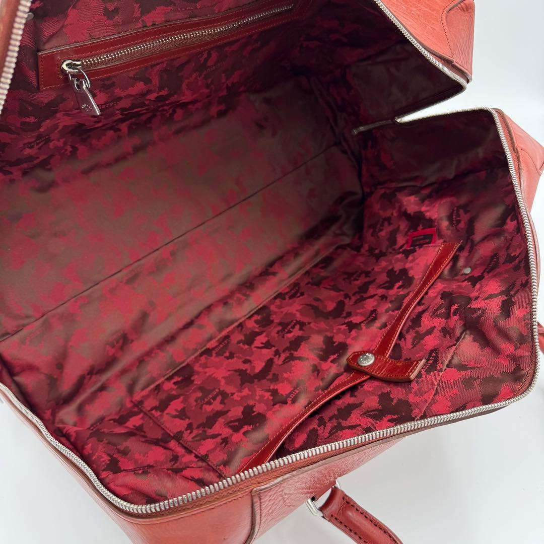 美品 アニアリ レザー ボストンバッグ アンティーク仕上げ W48 旅行 ゴルフ