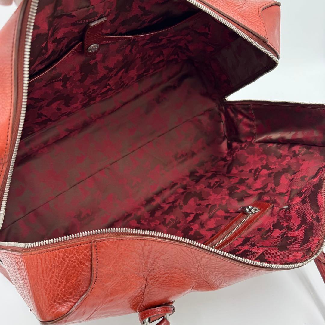 美品 アニアリ レザー ボストンバッグ アンティーク仕上げ W48 旅行 ゴルフ