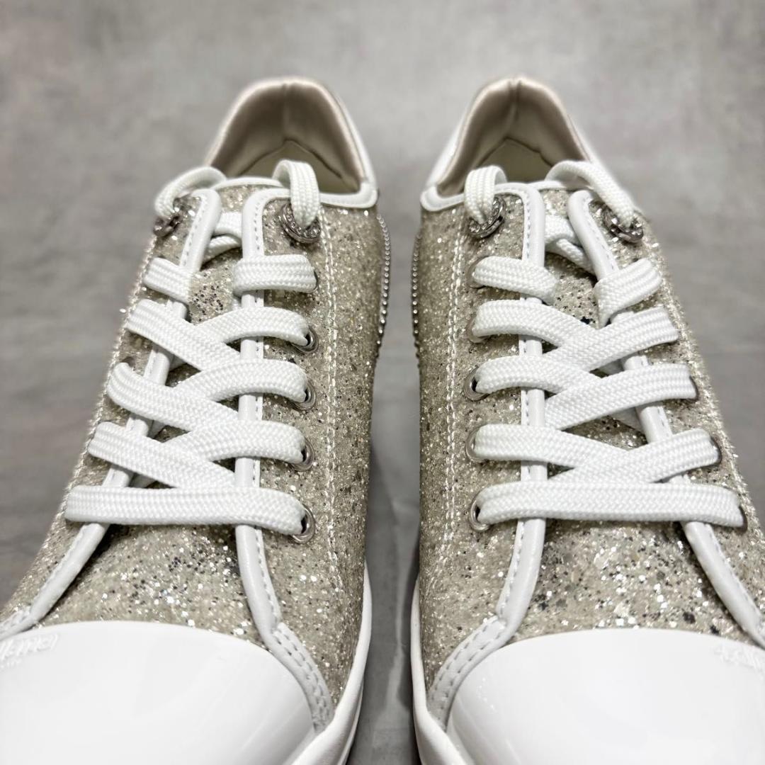 yuki +diana ヒールアップスニーカー6cm ゴールド 24cm