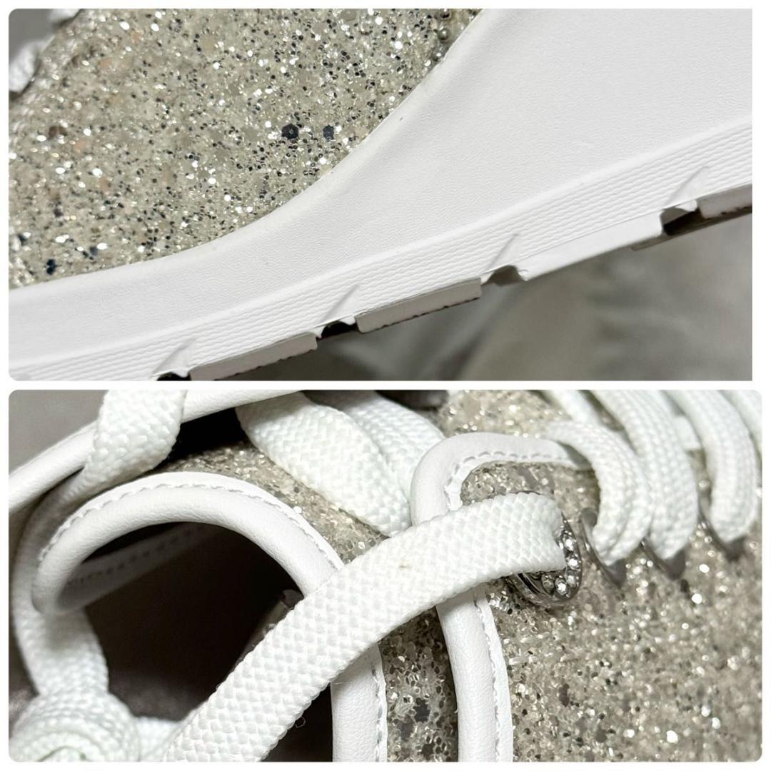 yuki +diana ヒールアップスニーカー6cm ゴールド 24cm