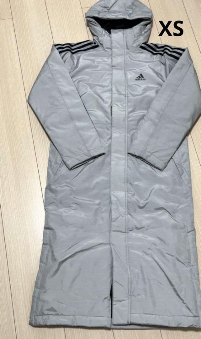 アディダス adidas ライト インサレーテッドコート ベンチコート グレー
