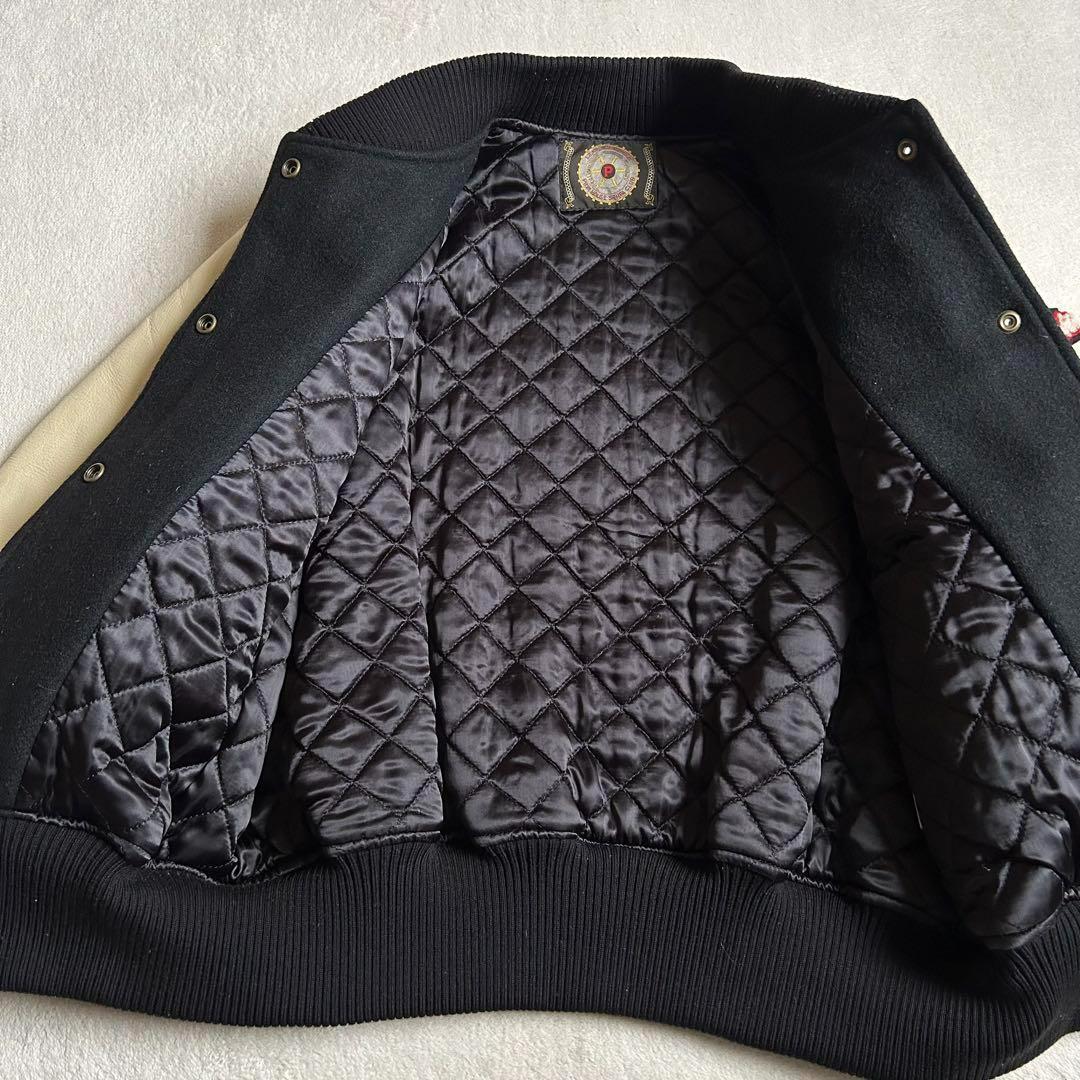 ピンクハウス スタジャン レザー袖 ワッペン ブラック ビンテージ