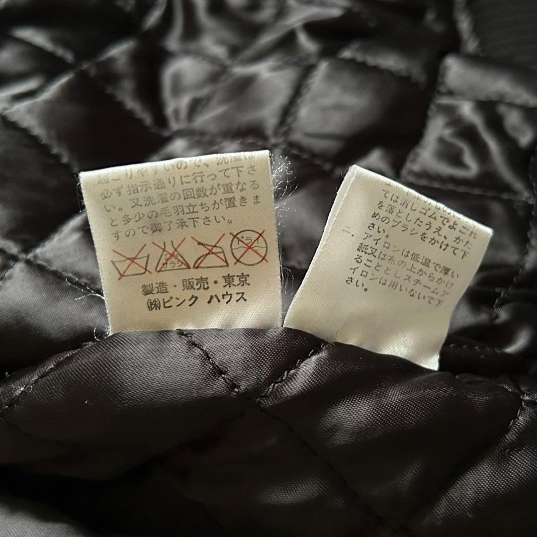 ピンクハウス スタジャン レザー袖 ワッペン ブラック ビンテージ