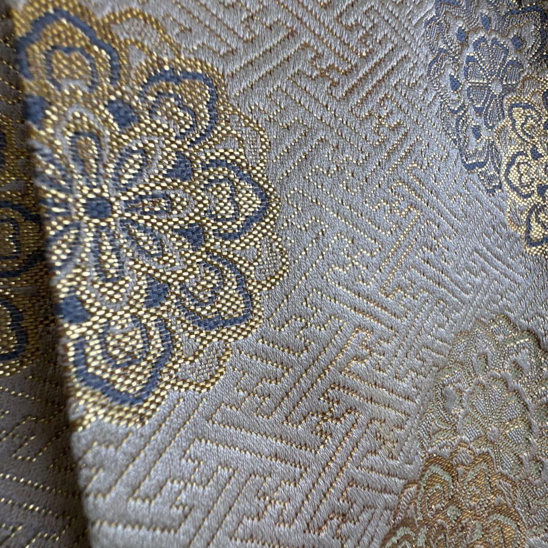 七五三　５歳男の子　羽織はかま袴　青系　鷹松紗綾形　ゴールド系　7275