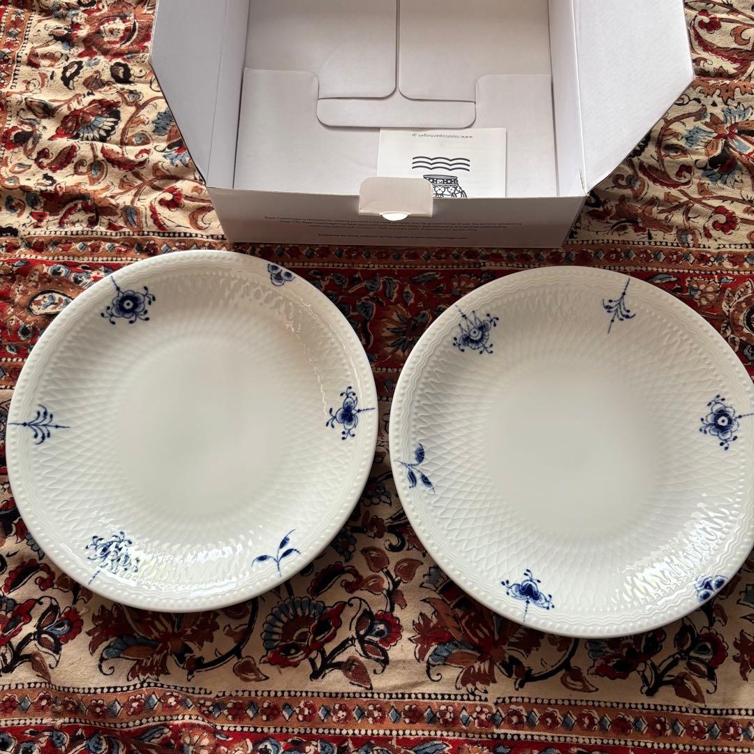   ブルーパルメットブロッサム プレート2枚セット