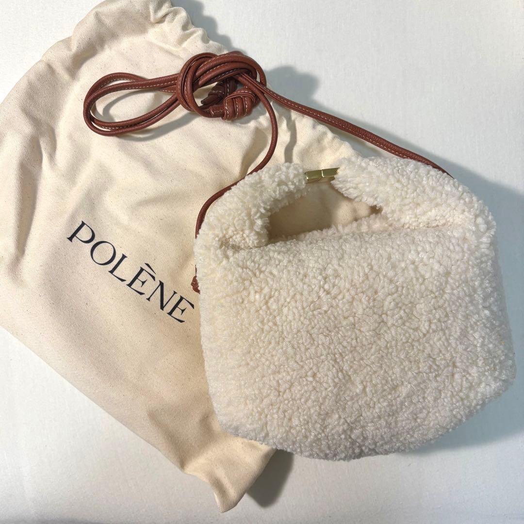 POLÈNE ポレーヌ Beri ブークレ エクリュ ショルダーバッグ