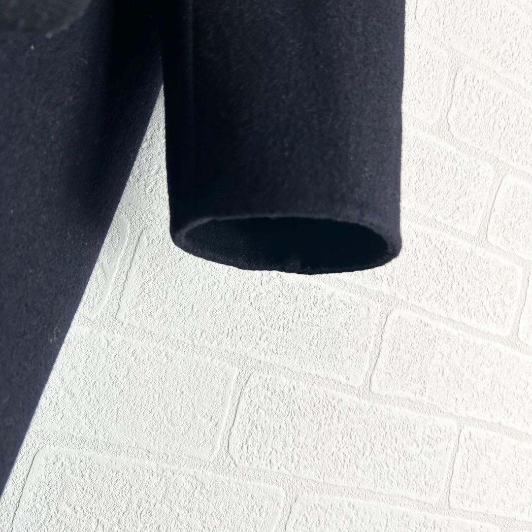 GALERIE VIE ライトメルトンチェスターコート　カシミヤ　ネイビー　34