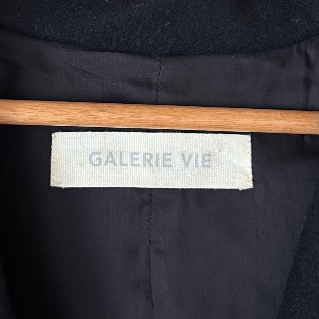 GALERIE VIE ライトメルトンチェスターコート　カシミヤ　ネイビー　34