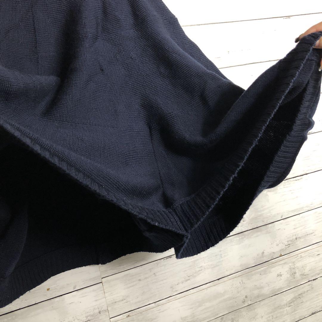 ジュンヤワタナベコムデギャルソン ポンチョニット ウール ネイビー