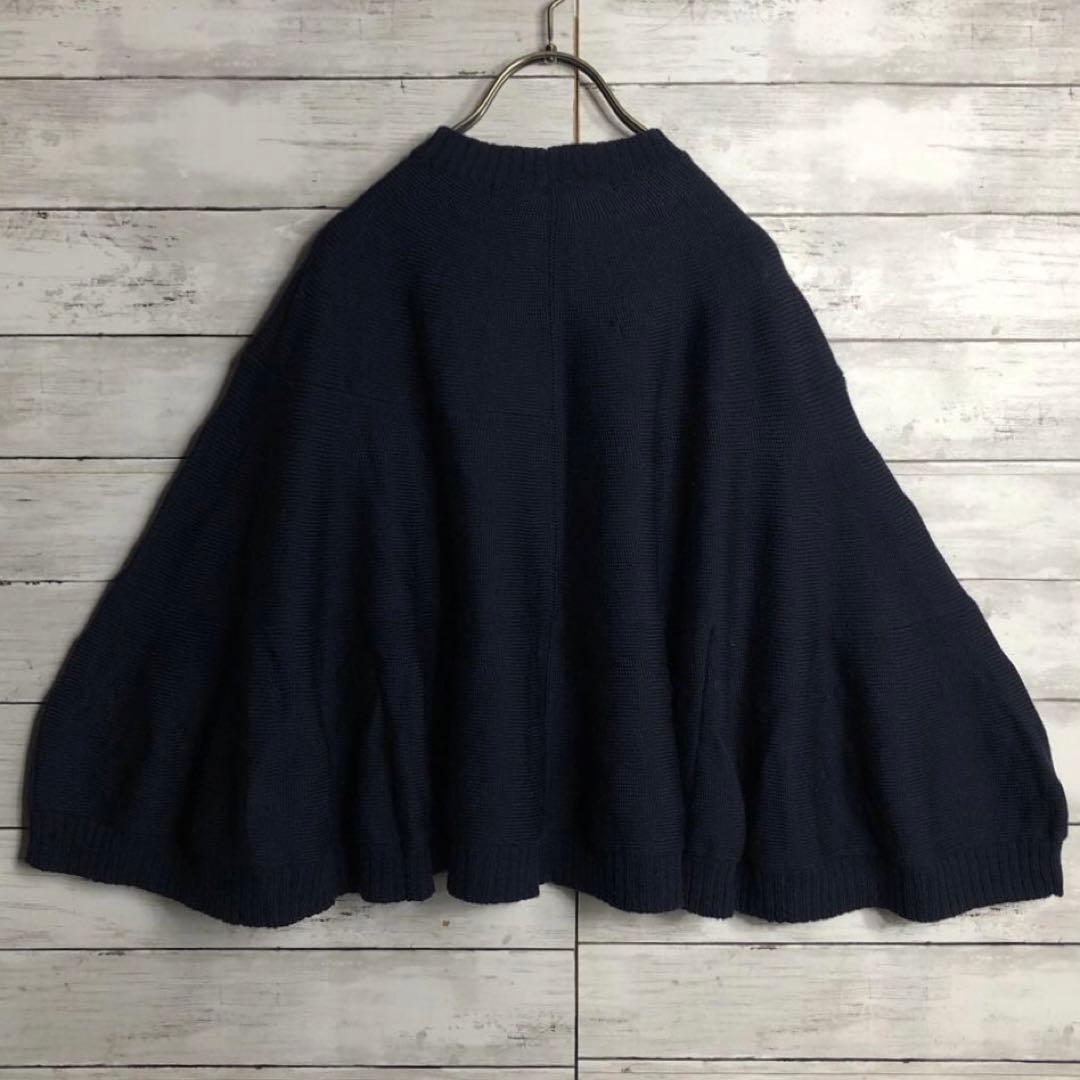 ジュンヤワタナベコムデギャルソン ポンチョニット ウール ネイビー