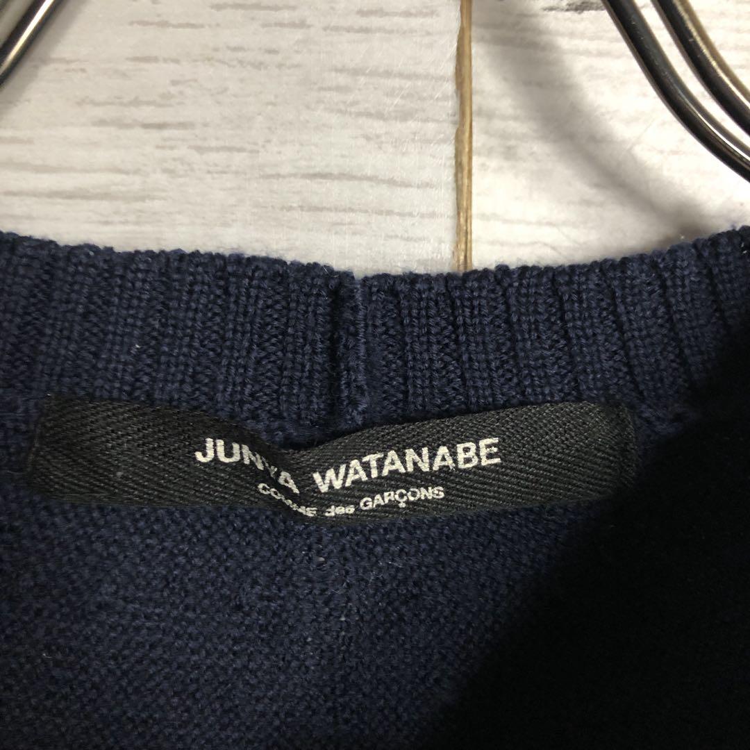 ジュンヤワタナベコムデギャルソン ポンチョニット ウール ネイビー