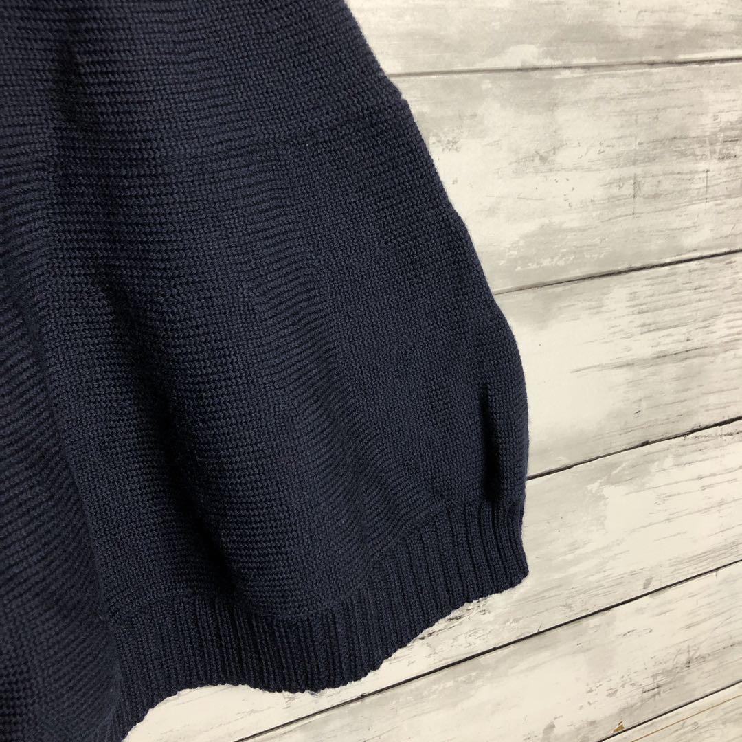 ジュンヤワタナベコムデギャルソン ポンチョニット ウール ネイビー