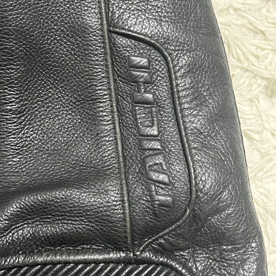 TAICHI バイクパンツ 黒 レザー・メッシュ 膝プロテクター付き　XXL