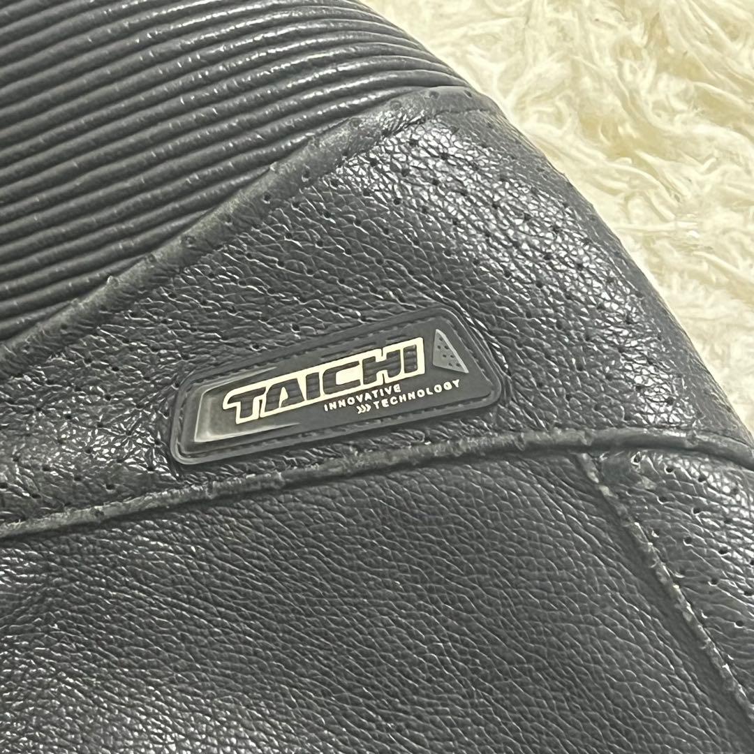 TAICHI バイクパンツ 黒 レザー・メッシュ 膝プロテクター付き　XXL
